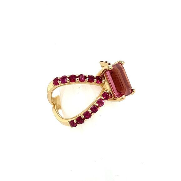 Natural Pink Tourmaline Ruby Ring 6 14k Y Gold 3.33 TCW Certified $5,950 216193 - Picture 4 of 9